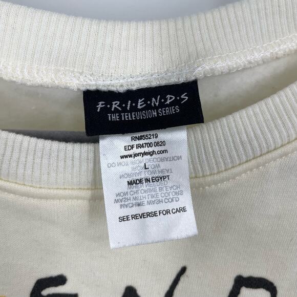 NEW Friends Graphic Sweatshirt Top L Womens Oversized FLAW - Picture 6 of 8